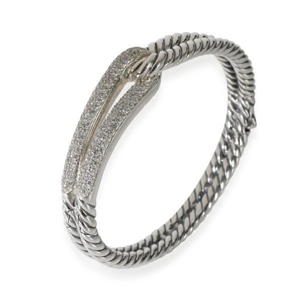 113811 pv David Yurman Labyrinth Single Loop Diamond Bracelet in Sterling Silver 079 CTW