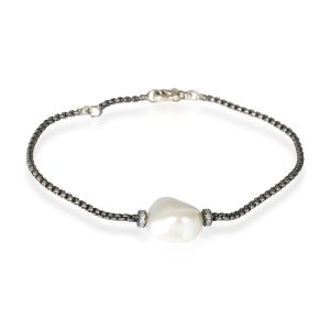 David Yurman Solari Pearl Diamond Bracelet in Sterling Silver 006 CTW Celine Luggage Nano Shopper Bag Souris