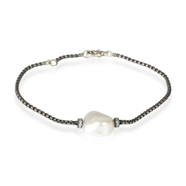 David Yurman Solari Pearl Diamond Bracelet in Sterling Silver 006 CTW David Yurman Solari Pearl Diamond Bracelet in Sterling Silver 006 CTW