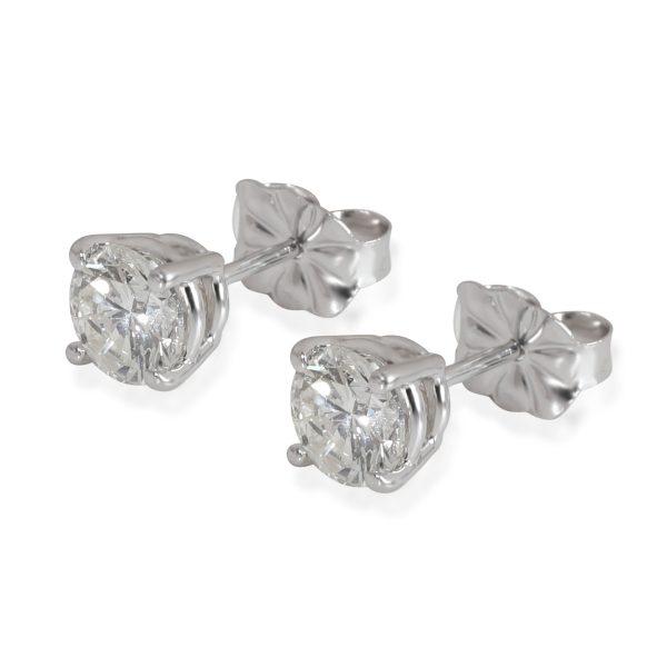 113818 sv 9956231e 4f78 417e 951a 081f5114e8f0 Four Prong Diamond Stud Earring in 14k White Gold 1 CTW