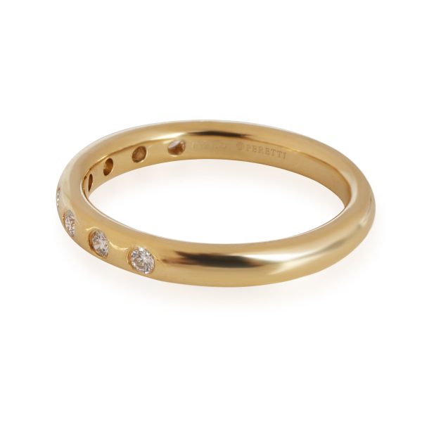 Yellow Gold Band Tiffany Co Elsa Peretti Stacking Diamond Band in 18K Yellow Gold 016 CTW