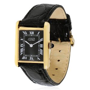 Cartier Tank Le Must de Cartier Tank Womens Watch in Vermeil Louis Vuitton Cruiser Bag Canvas Brown