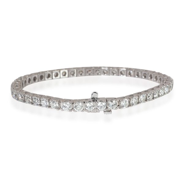 113973 clasp Diamond Tennis Bracelet in 14kt White Gold 675 CTW