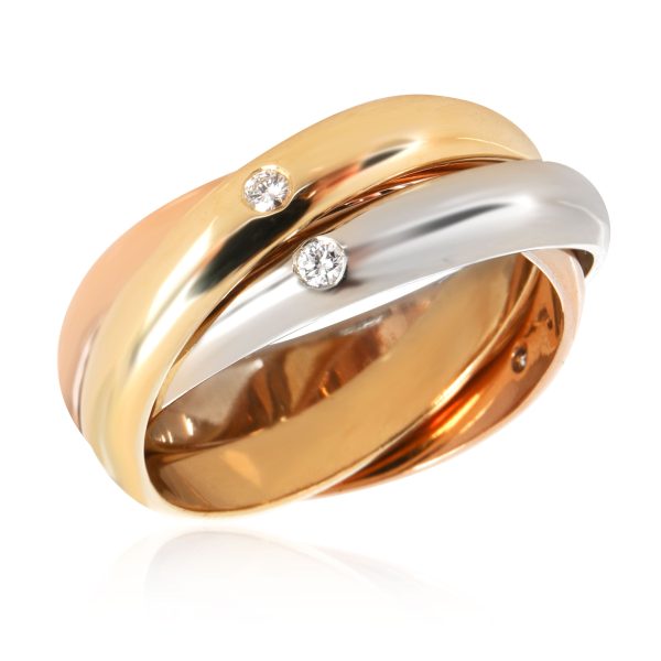 113977 av Cartier Trinity Diamond Ring in 18kt 3 Tone Gold 003 CTW