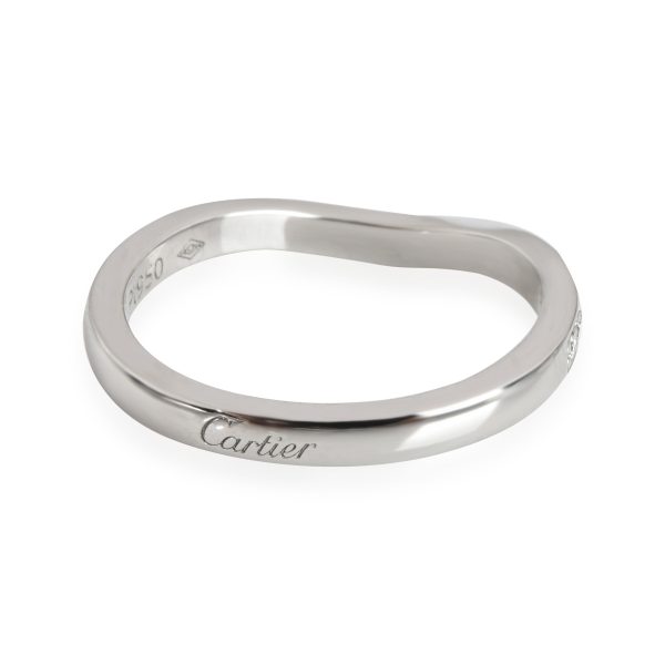 113985 bv Cartier Ballerine Curved Diamond Band in Platinum 009 CTW