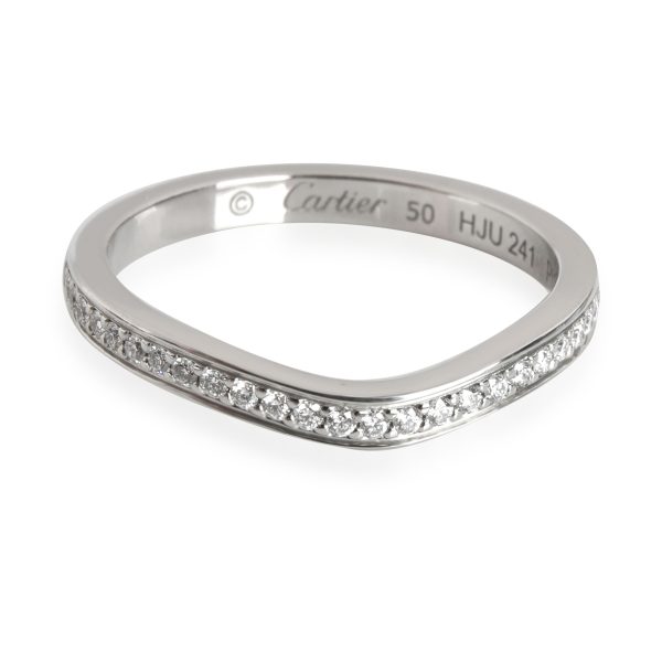 Cartier Ballerine Curved Diamond Band in Platinum 009 CTW Cartier Ballerine Curved Diamond Band in Platinum 009 CTW