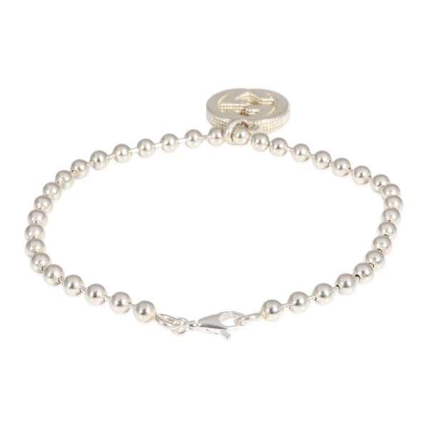 114008 sv Gucci Interlocking G Ball Bead Bracelet in Sterling Silver