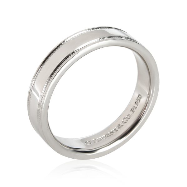 Band Platinum Tiffany Co Tiffany Together Double Milgrain Band in Platinum