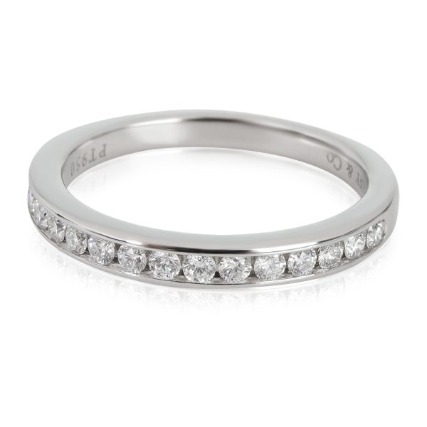 Rings Tiffany Co Channel Set Half Eternity Diamond Wedding Band Platinum 024 Ctw