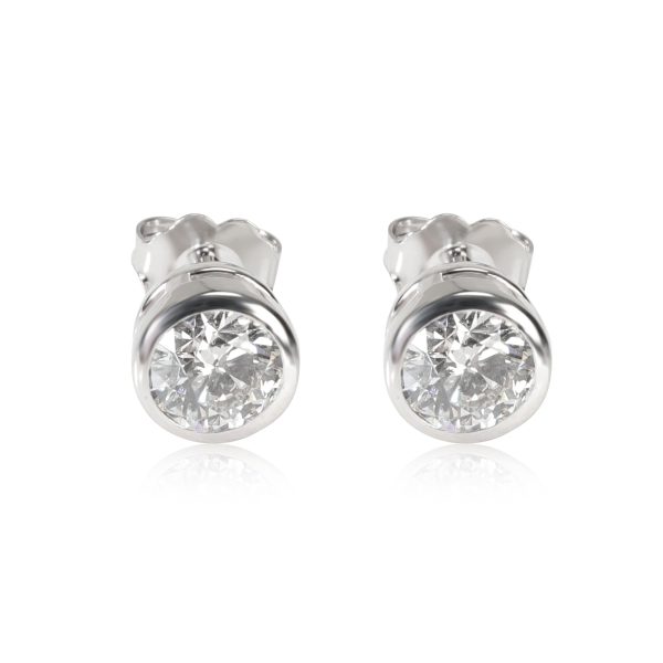 Bezel Diamond Stud Earring in 14kt White Gold F SI2 14 CTW Bezel Diamond Stud Earring in 14kt White Gold F SI2 14 CTW