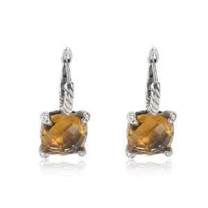 David Yurman Chatelaine Citrine Diamond Earrings in Sterling Silver 01 CTW Ferragamo Long Wallet Gancini Wine Red