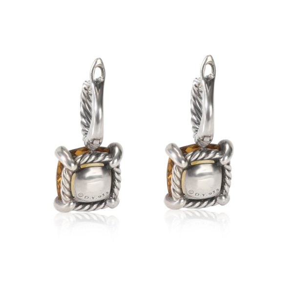 114161 pv David Yurman Chatelaine Citrine Diamond Earrings in Sterling Silver 01 CTW