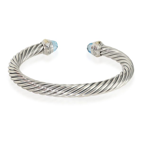 114180 bv David Yurman Cable Classics Topaz Cuff in 14k GoldSterling