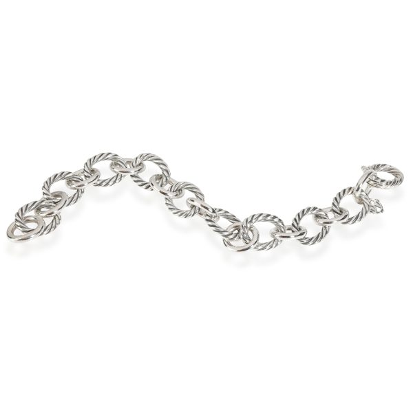 114185 pv David Yurman Large Oval Chain Bracelet in Sterling Silver