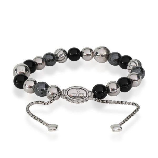 114186 clasp fae8445c ea82 4eb9 9665 fcd62a744ce7 David Yurman Elements Onyx Hematite Bracelet in Sterling Silver