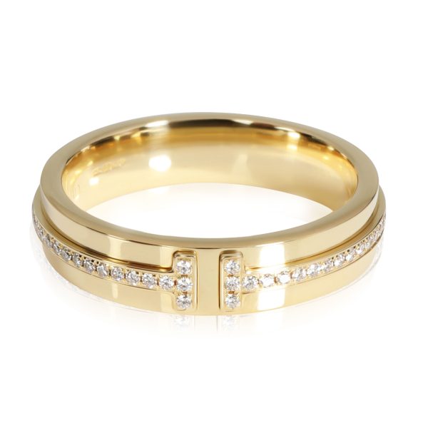 Tiffany Co T Narrow Diamond Band in 18k Yellow Gold 013 CTW Tiffany Co T Narrow Diamond Band in 18k Yellow Gold 013 CTW