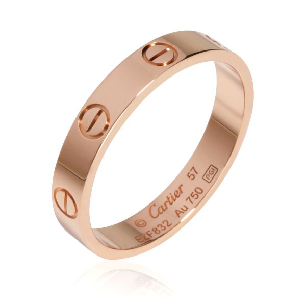 Rose Gold Wedding Band Cartier Love Wedding Band in 18K Rose Gold