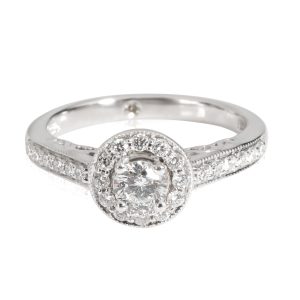 myGemma Leo Diamond Engagement Ring in 18K White Gold G H I1 I2 051 CTW