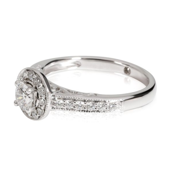 Engagement Ring White Gold Leo Diamond Engagement Ring in 18K White Gold G H I1 I2 051 CTW