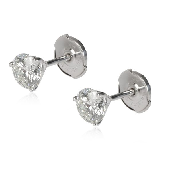 114348 sv bf50aa1d 85ef 4aa9 8b52 dc7bb1942b19 Three Prong Diamond Stud Earring in 18k White Gold 100 CTW