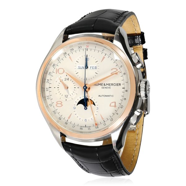 Baume Mercier Clifton Chrono MOA10280 Mens Watch in 18kt Stainless SteelYell Baume Mercier Clifton Chrono MOA10280 Mens Watch in 18kt Stainless SteelYell