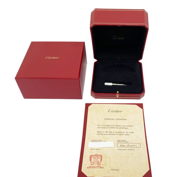 114398 box cdca8790 c080 4e8d b78b f5a7cd838b91 Cartier Love Diamond Bracelet With 10 Diamonds in 18k White Gold 021 CTW