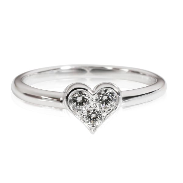 Rings Tiffany Co Diamond Heart Ring in Platinum 019 CTW