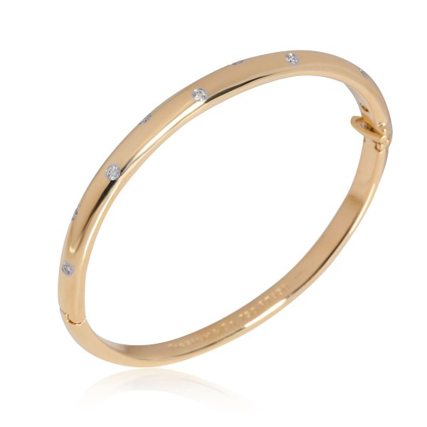 114448 pv Tiffany Co Diamond Etoile Bangle in 18k Yellow Gold 021 CTW