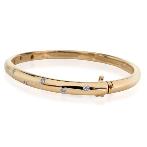 114448 sv Tiffany Co Diamond Etoile Bangle in 18k Yellow Gold 021 CTW