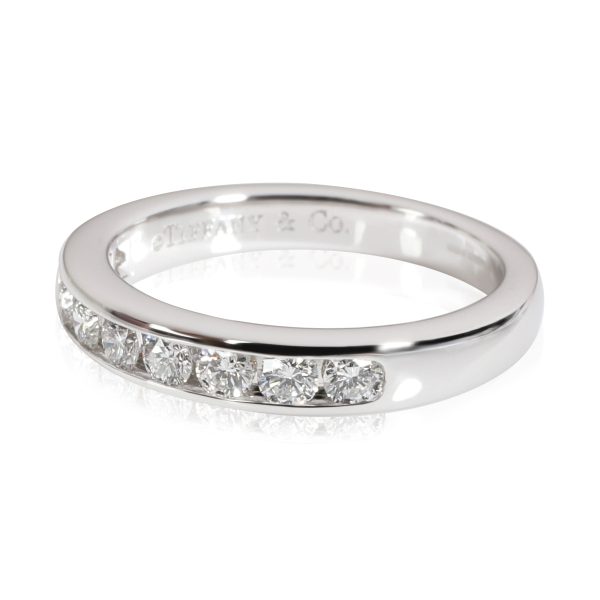 Ring Platinum Tiffany Co Channel Set Diamond Wedding Band in Platinum 035 CTW