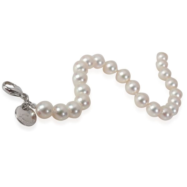 114492 bv Tiffany Co Essential Pearls Pearl Bracelet in 18K 18 Karat White Gold