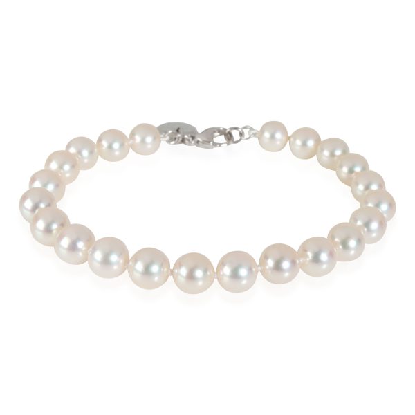 Tiffany Co Essential Pearls Pearl Bracelet in 18K 18 Karat White Gold Tiffany Co Essential Pearls Pearl Bracelet in 18K 18 Karat White Gold