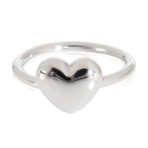 Tiffany Co Puffed Heart Ring in Sterling Silver Cart