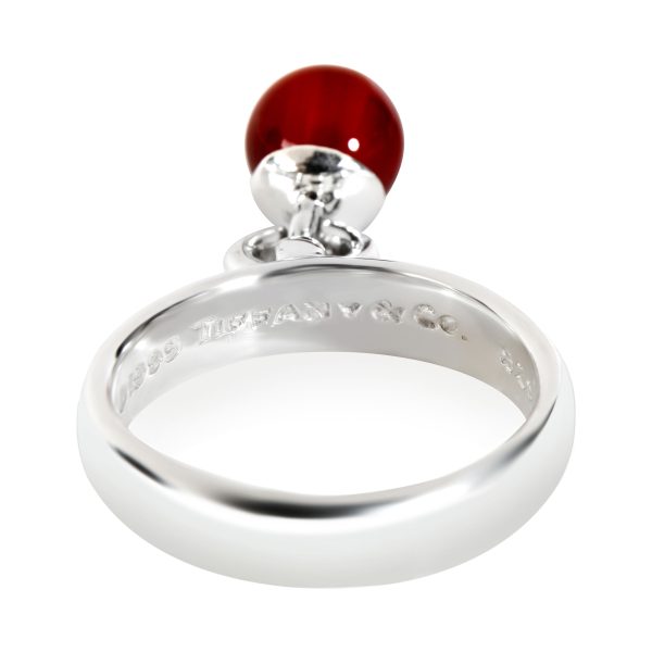 114570 av Tiffany Co Fascination Carnelian Dangle Ring in Sterling Silver