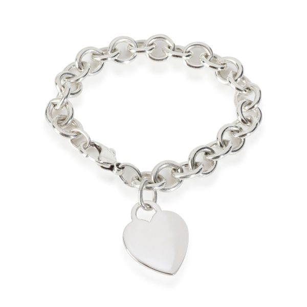 Tiffany Co Charm Bracelet with Heart Tag in Sterling Silver Tiffany Co Charm Bracelet with Heart Tag in Sterling Silver