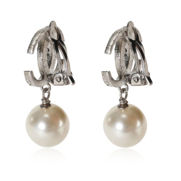 114637 sv 69d051ad 9152 48f9 9dd3 5239db2d65f0 Chanel CC Moon Crystal Faux Pearl Dangle Earrings