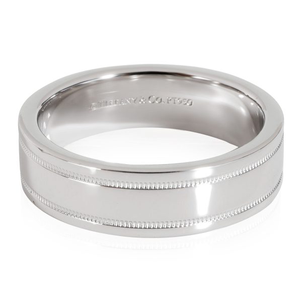 Tiffany Co Essential Double Milgrain 6 mm Wedding Band in Platinum Tiffany Co Essential Double Milgrain 6 mm Wedding Band in Platinum