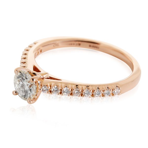 Rose Gold Engagement Ring Ritani Diamond Engagement Ring in 18k Rose Gold L IF 074 CTW