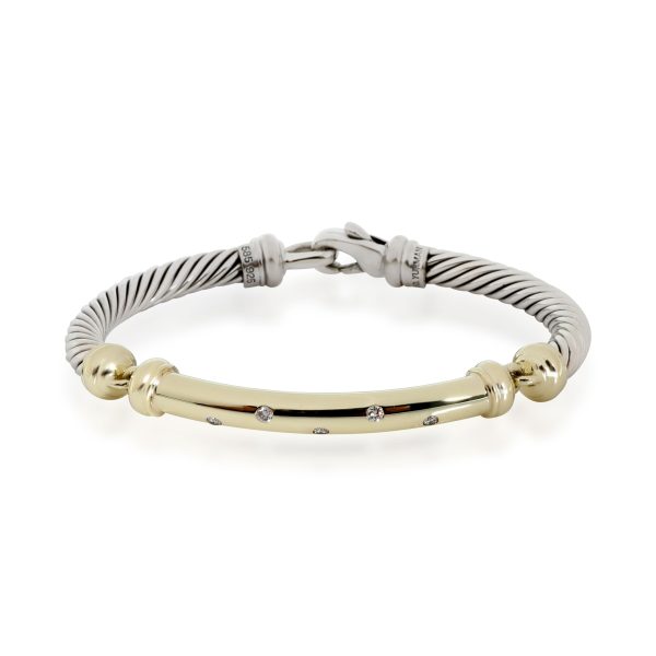 David Yurman Metro Diamond Bracelet in 14k GoldSterling 012 CTW David Yurman Metro Diamond Bracelet in 14k GoldSterling 012 CTW