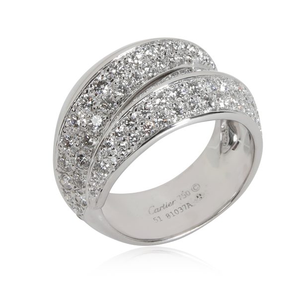 Ring White Gold Cartier Panthere Griffe Diamond Ring in 18K White Gold 17 CTW