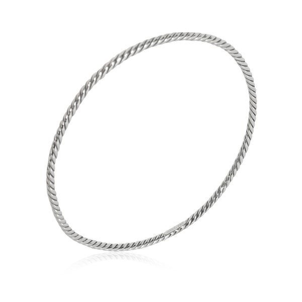 114863 av David Yurman Stax Cable Slip on Bangle in Sterling Silver