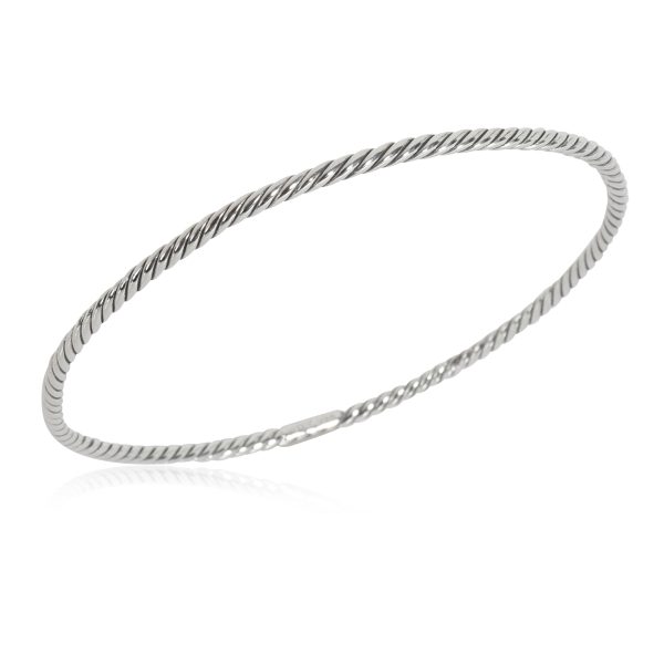 114863 pv David Yurman Stax Cable Slip on Bangle in Sterling Silver