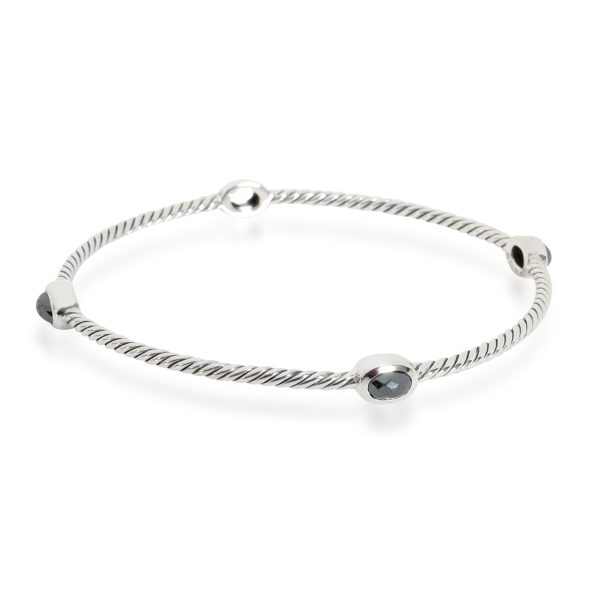 114864 bv David Yurman Hematite Station Bangle in Sterling Silver