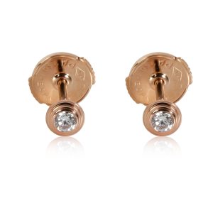 Cartier Diamants Legers Stud Diamond Earrings in 18k Rose Gold 008 CTW JM Davidson Mini Cube Mia Bag Canvas