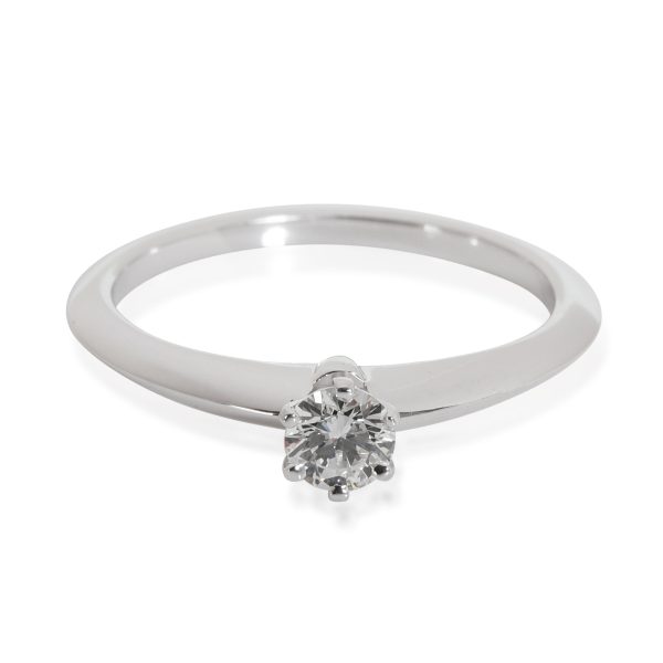 Rings Tiffany Co Diamond Solitaire Engagement Ring in Platinum G IF 021 CTW