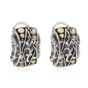 John Hardy Dot Collection Earrings in 18k GoldSterling Cartier Must de Cartier Tank 3 66001 Womens Watch in Vermeil