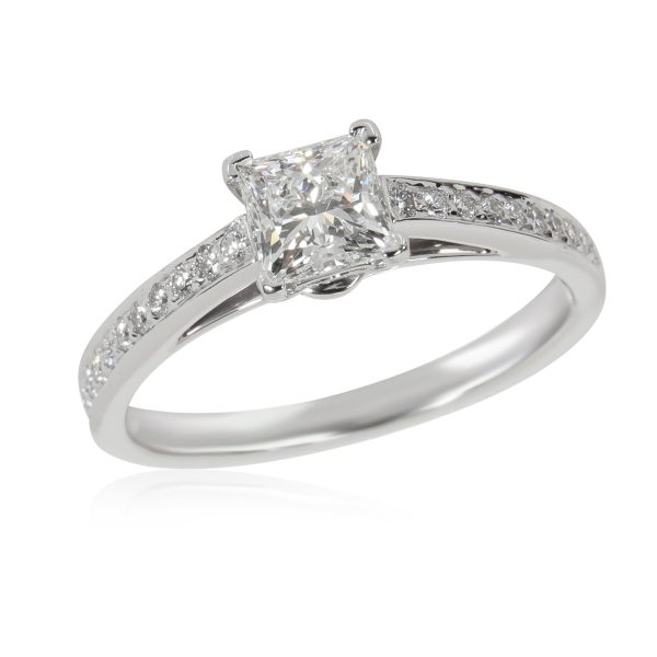 114922 pv Tiffany Co Grace Diamond Engagement Ring in Platinum H VVS1 076 Ctw