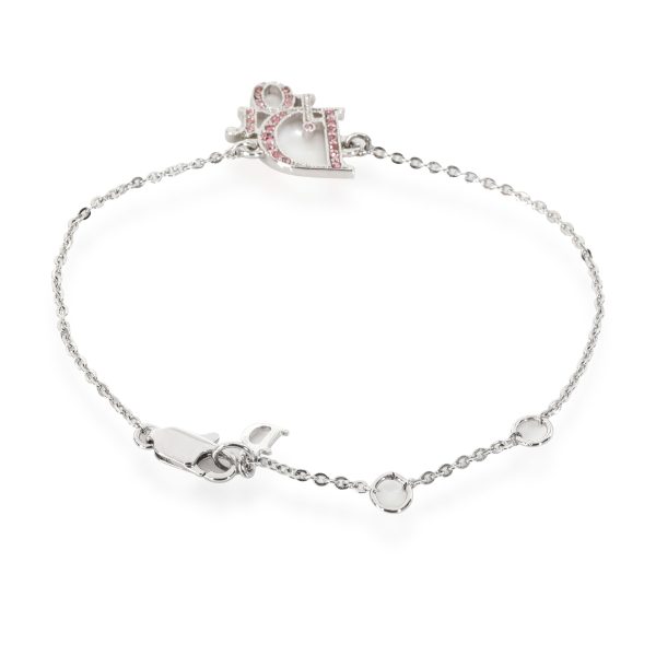 114947 bv Dior Pink Strass Logo Bracelet