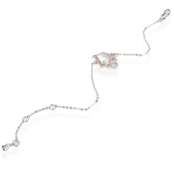 114947 pv Dior Pink Strass Logo Bracelet