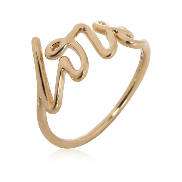 114971 pv Tiffany Co Palomas Grafitti Love Ring in 18K Yellow Gold